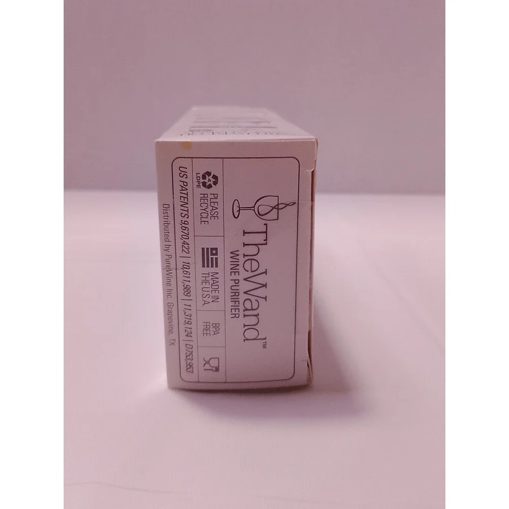 PureWine The Wand Wine Purifier 8-Pack Silver New Sealed No More Headaches